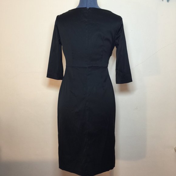 Donna Ricco New York Black Dress Size 4P - Picture 3 of 5